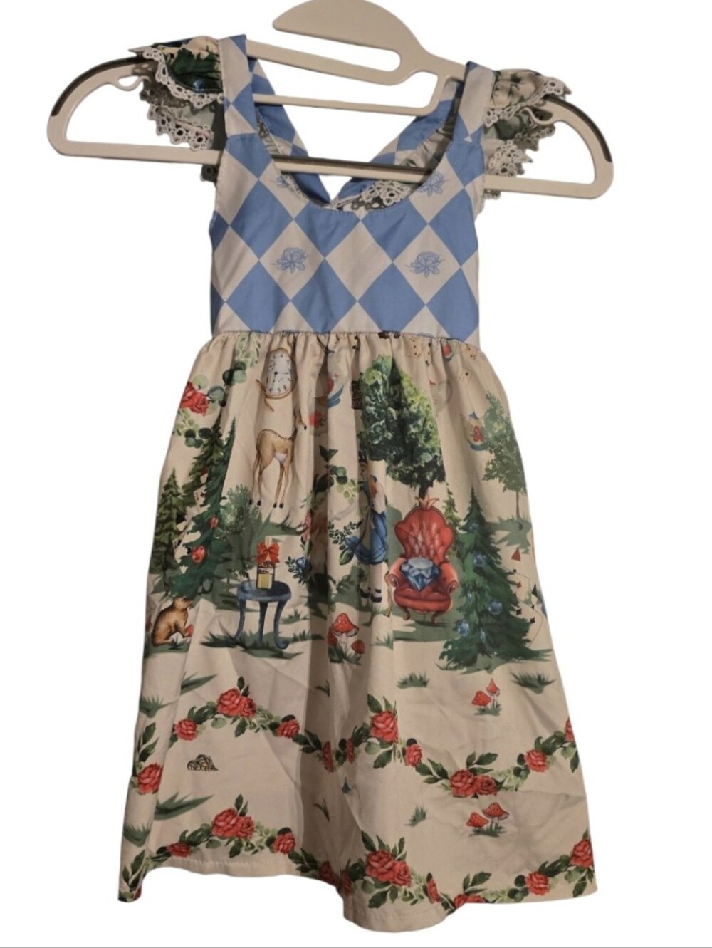 Alice In Wonderland Boutique Toddler Dress Size 3T In EUC